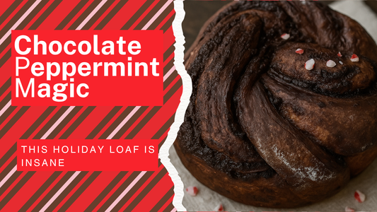 Chocolate Peppermint Swirl Sourdough Bread