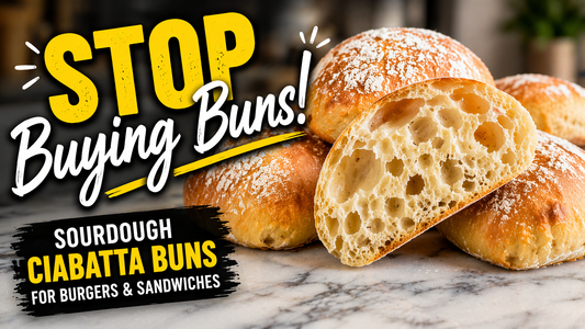 Sourdough Ciabatta Buns (Perfect for Burgers & Sandwiches)