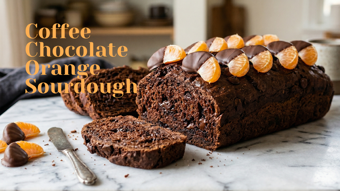 Cold Brew Chocolate Orange Sourdough Bread (Moist Discard Breakfast Loaf)