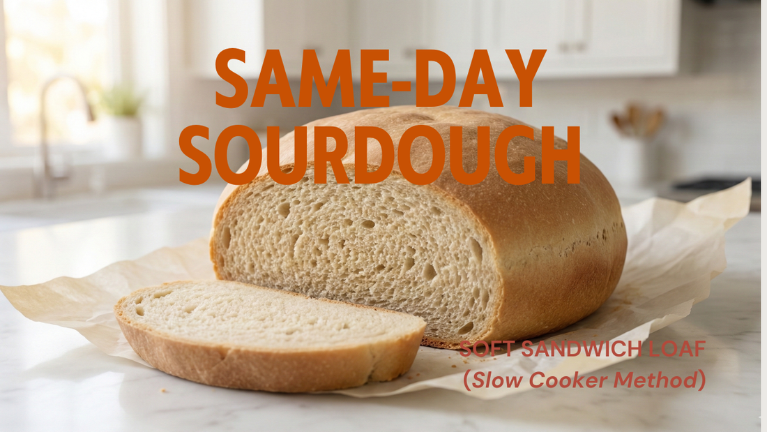 Same-Day Crockpot Sourdough Sandwich Bread (Soft Crust & Ready by 4 PM)