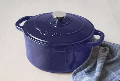 Cast Iron 5.5Qt Indigo Enameled Dutch Oven