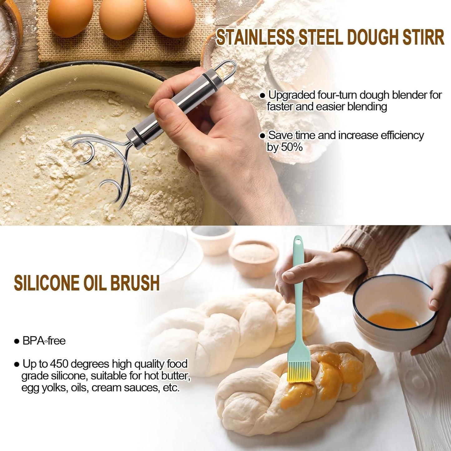 Silicone Banneton Bread Proofing Basket Oval, Sourdough Starter Kit, Bread Makin