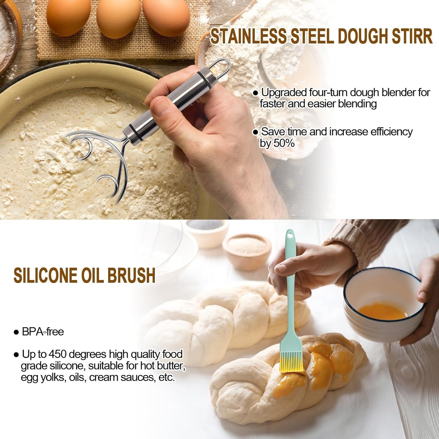 Silicone Banneton Bread Proofing Basket Oval, Sourdough Starter Kit, Bread Makin