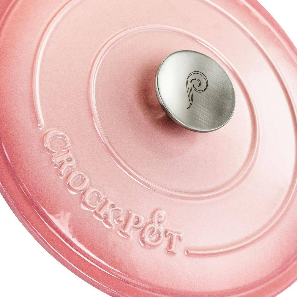 Artisan 5 Qt. 2-Piece Enameled Cast Iron Dutch Oven in Blush Pink