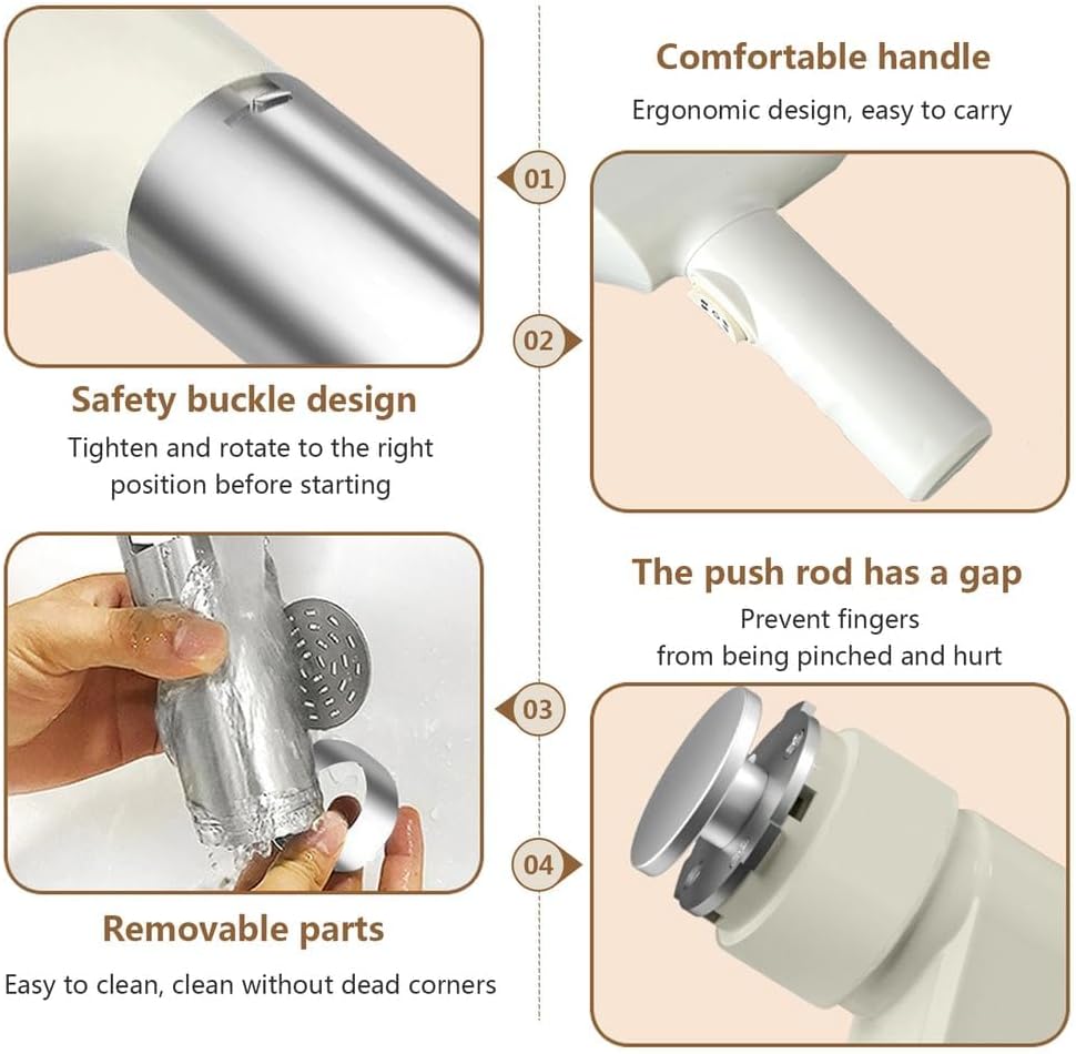 Revolutionize Your Cooking with the Handheld Electric Pasta Maker Gun - 5-in-1 Cordless Kitchen Companion for Fresh Homemade Spaghetti and More!