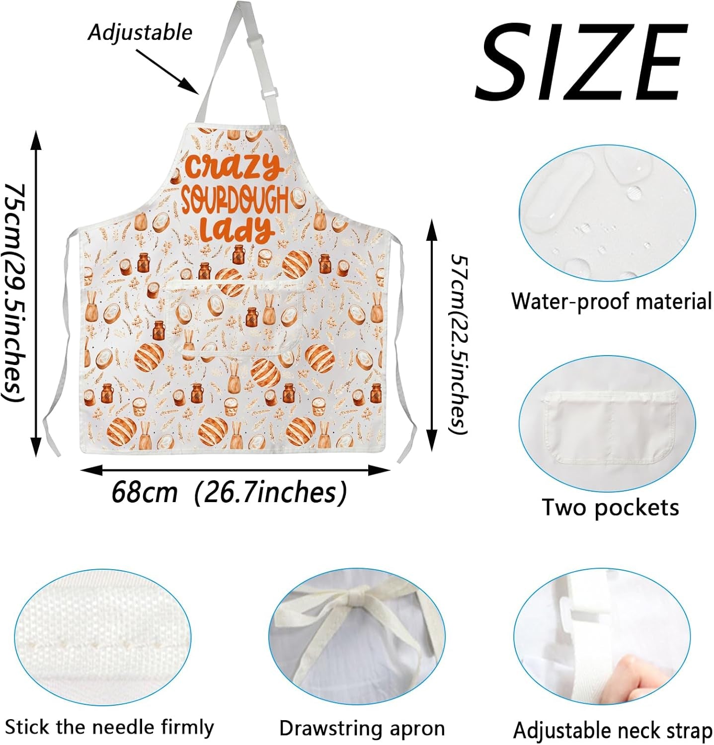 Sourdough Starter Apron Sourdough Baker Apron Bread Baking Gifts Sourdough Mama Gifts