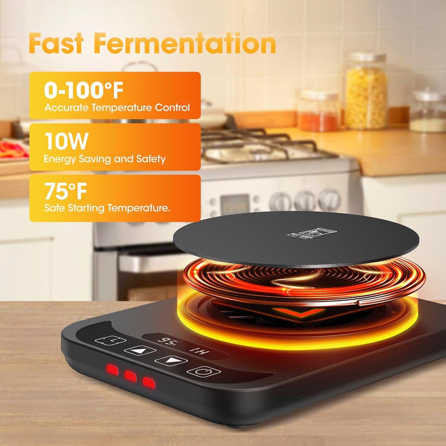 Elevate Your Baking with the MQUPIN Sourdough Starter Warmer - Precision Temperature Control, 12-Hour Timer & Durable Design in Sleek Black