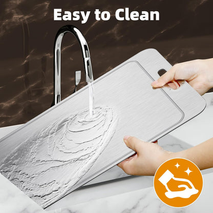 3Pcs Titanium Cutting Boards - 100% Pure Titanium, Double-Sided, Food Grade, Rust-Proof, Durable, Perfect for Meat, Fruit & Vegetables - Premium Kitchen Cutting Mat Holiday Gifts for Women Wife