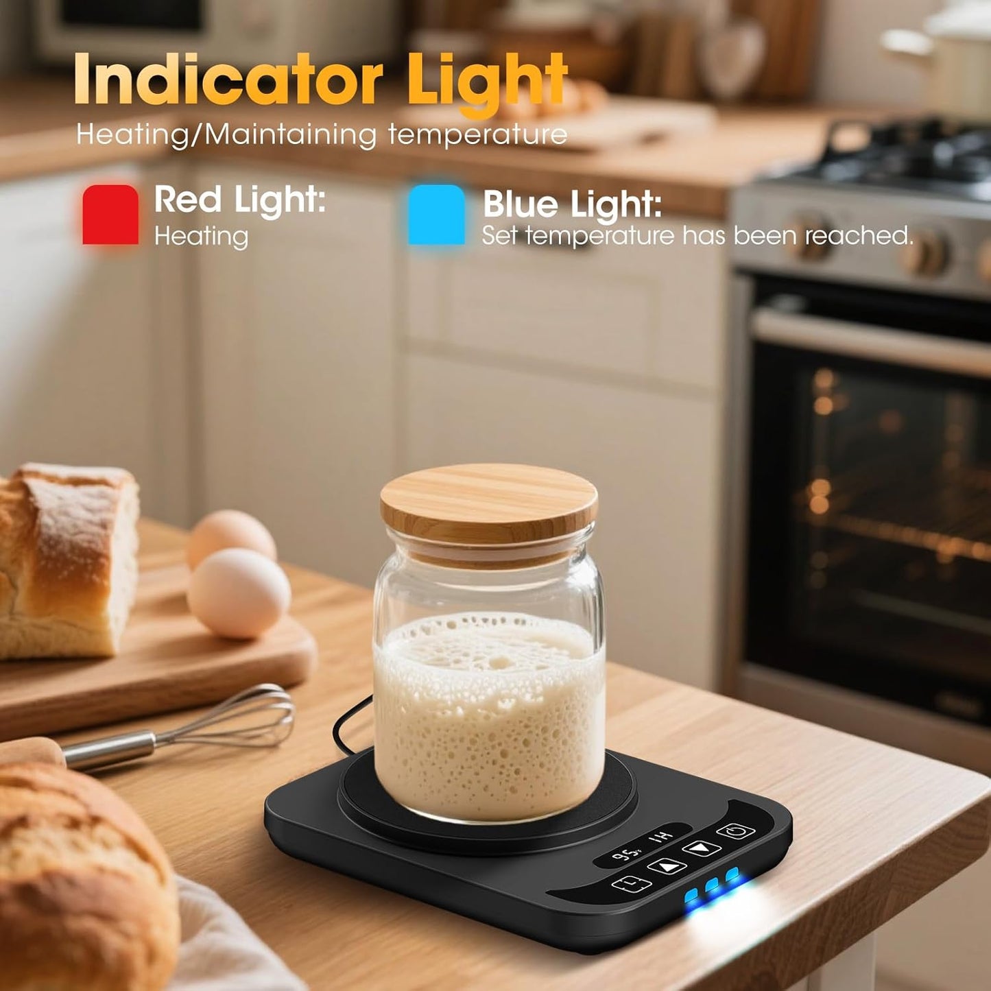 Elevate Your Baking with the MQUPIN Sourdough Starter Warmer - Precision Temperature Control, 12-Hour Timer & Durable Design in Sleek Black