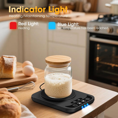 Elevate Your Baking with the MQUPIN Sourdough Starter Warmer - Precision Temperature Control, 12-Hour Timer & Durable Design in Sleek Black