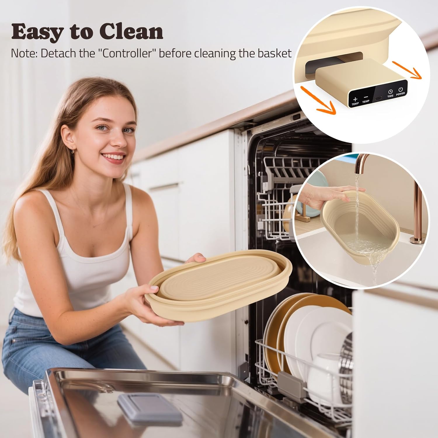 Revolutionize Your Baking with the 2L Electric Thermostatic Silicone Oval Proofing Basket - Perfect for Sourdough, Dough Rising, and More!