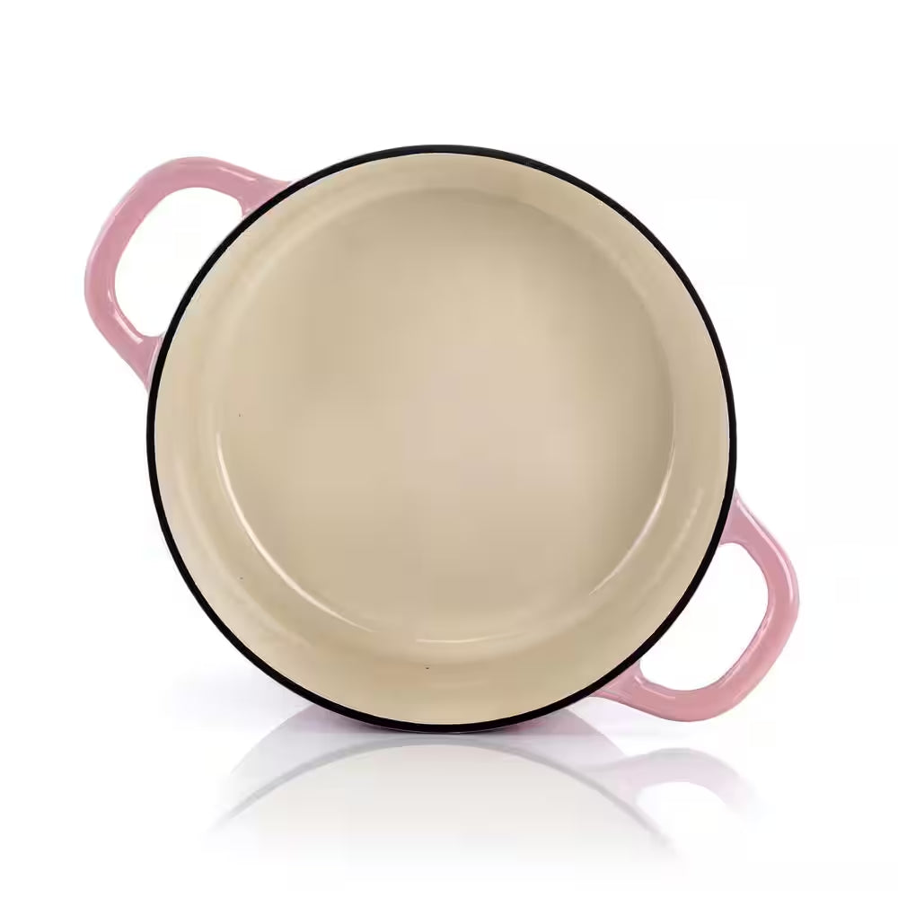 Artisan 5 Qt. 2-Piece Enameled Cast Iron Dutch Oven in Blush Pink