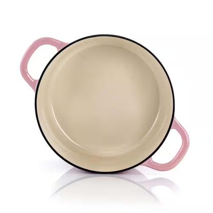 Artisan 5 Qt. 2-Piece Enameled Cast Iron Dutch Oven in Blush Pink