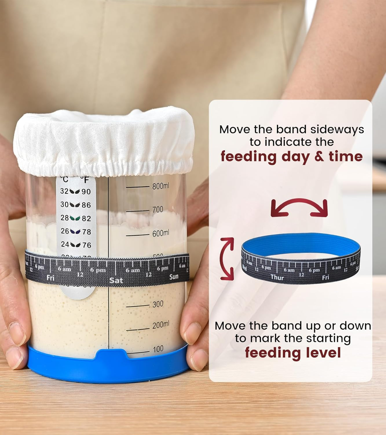 Sourdough Starter Jar,Sourdough Starter Kit – 2 Pack 34Oz Organic Sour Dough Glass Jars Wide Mouth,Fermenters Tool for Home Bakers,Bread Baking Supplies,Large Glass Container with Lid