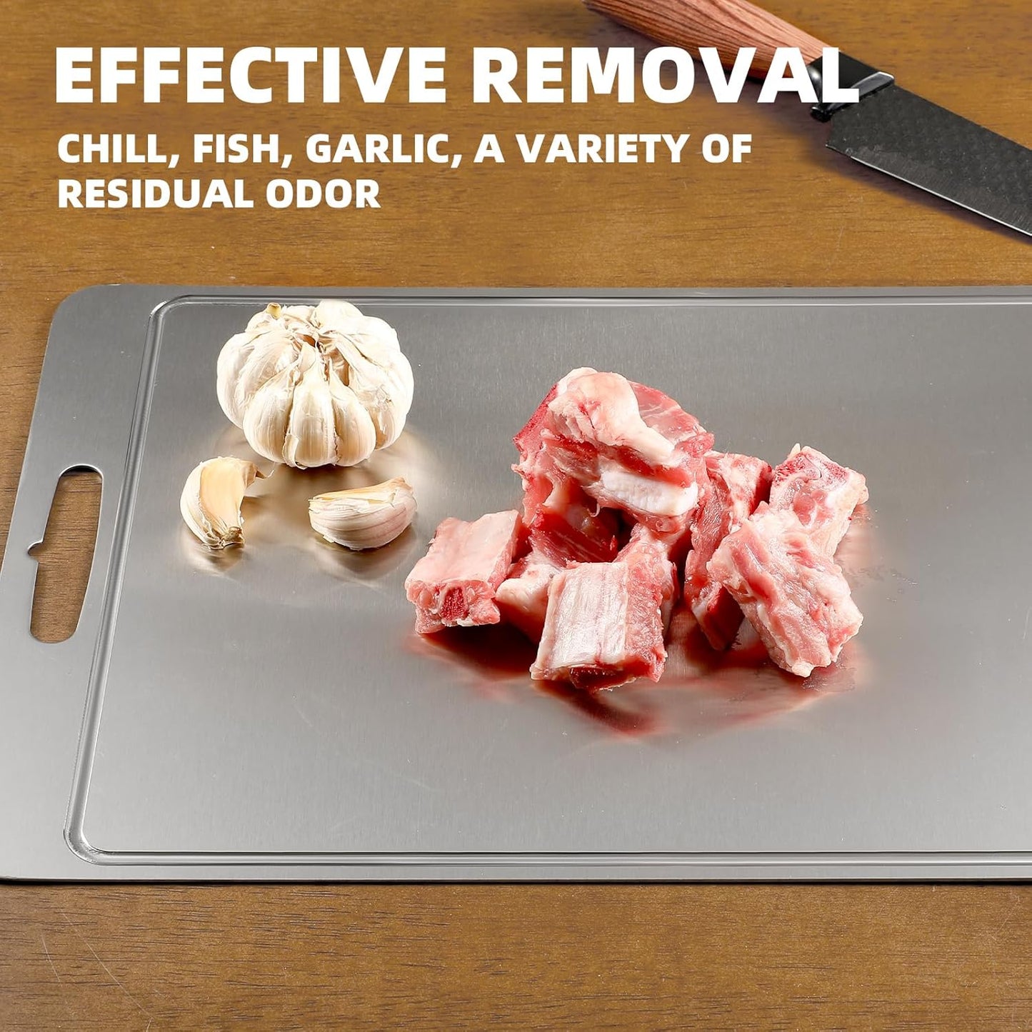 3Pcs Titanium Cutting Boards - 100% Pure Titanium, Double-Sided, Food Grade, Rust-Proof, Durable, Perfect for Meat, Fruit & Vegetables - Premium Kitchen Cutting Mat Holiday Gifts for Women Wife