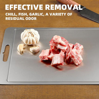 3Pcs Titanium Cutting Boards - 100% Pure Titanium, Double-Sided, Food Grade, Rust-Proof, Durable, Perfect for Meat, Fruit & Vegetables - Premium Kitchen Cutting Mat Holiday Gifts for Women Wife