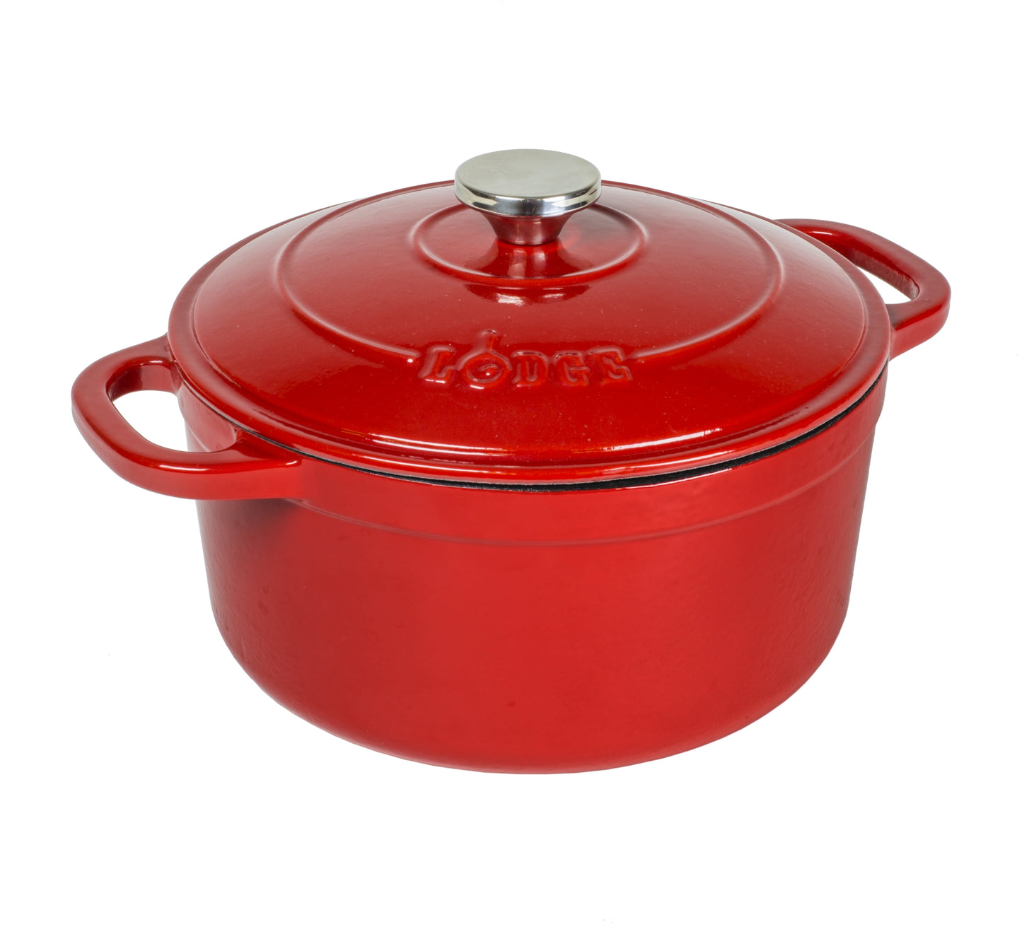 Cast Iron 5.5Qt Red Enameled Dutch Oven