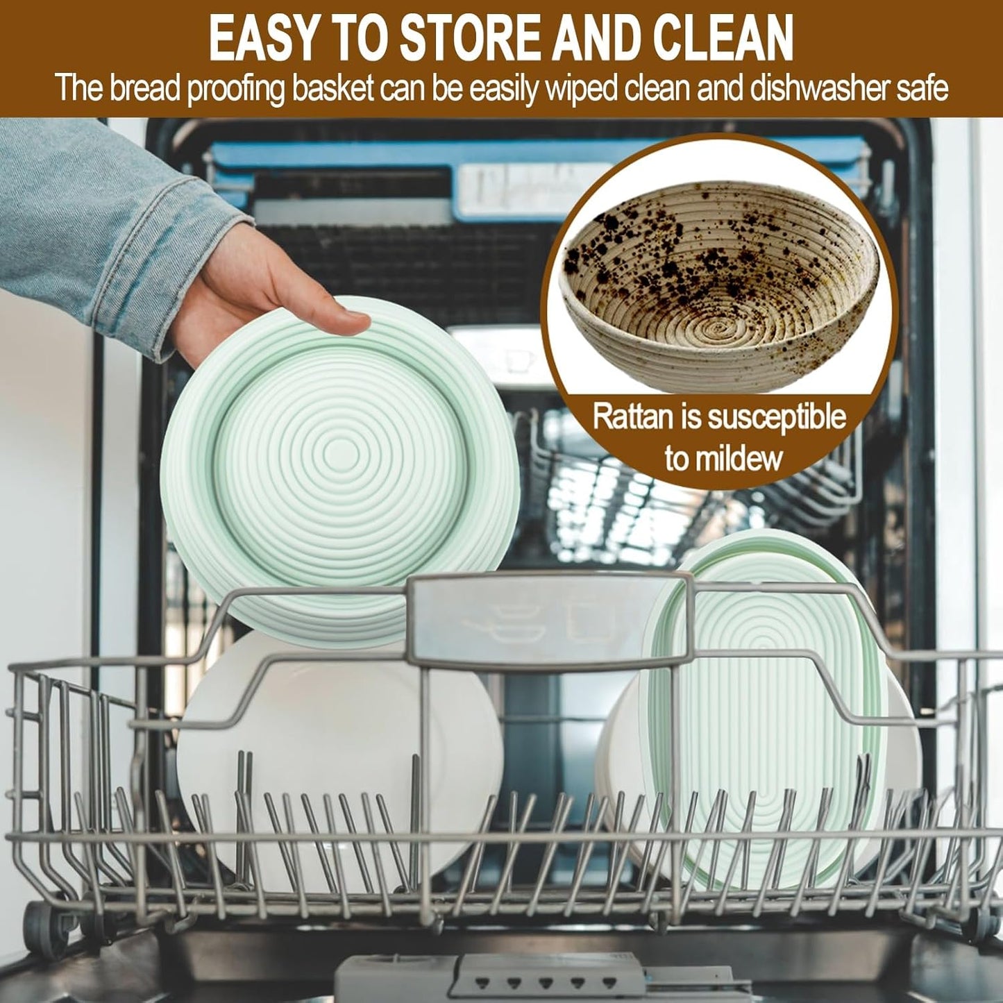 Silicone Banneton Bread Proofing Basket Oval, Sourdough Starter Kit, Bread Makin