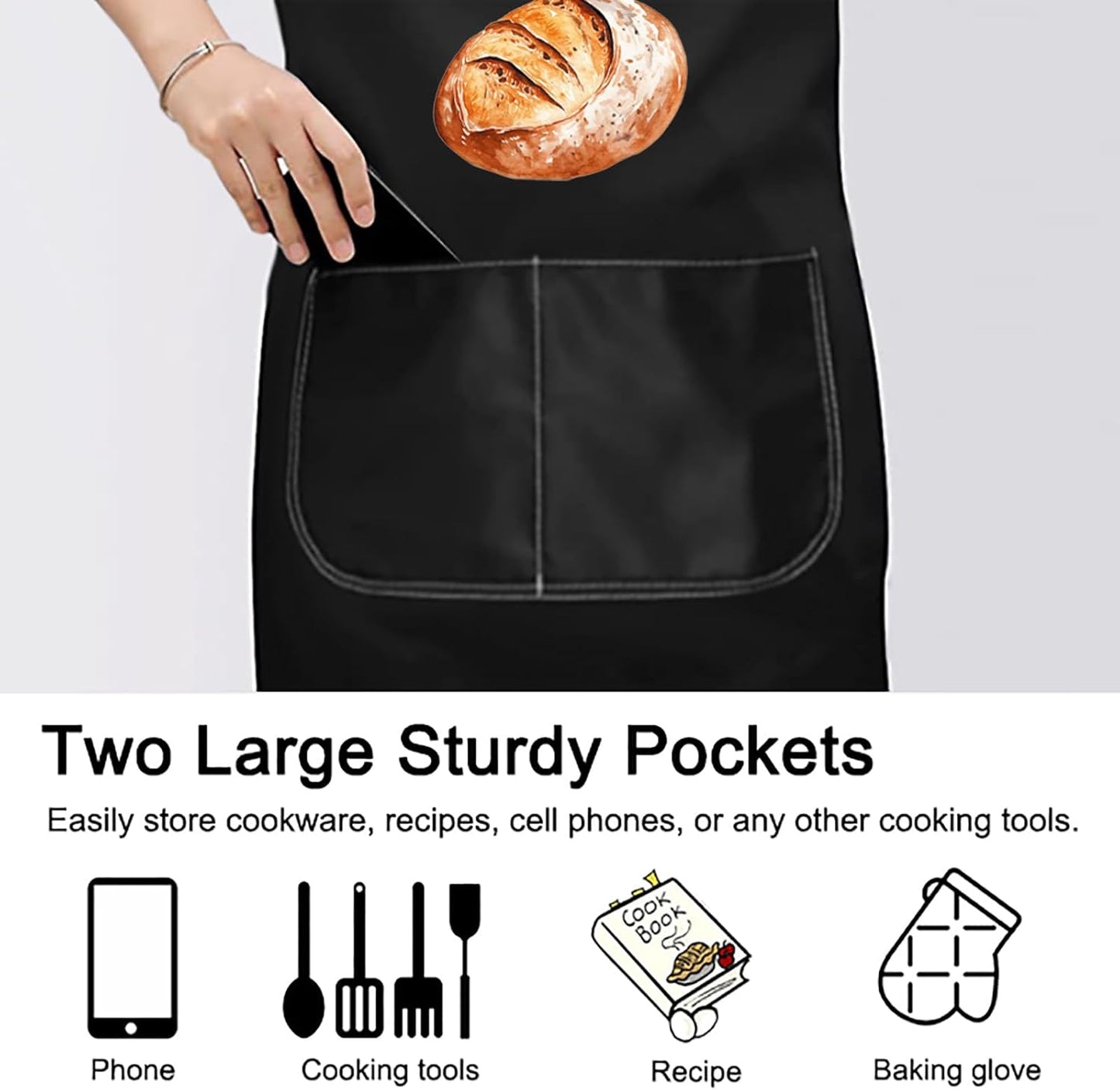 Sourdough Bread Apron with Pocket - Waterproof Gift for Baker