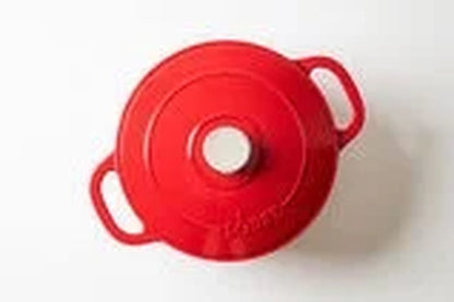 Cast Iron 5.5Qt Red Enameled Dutch Oven