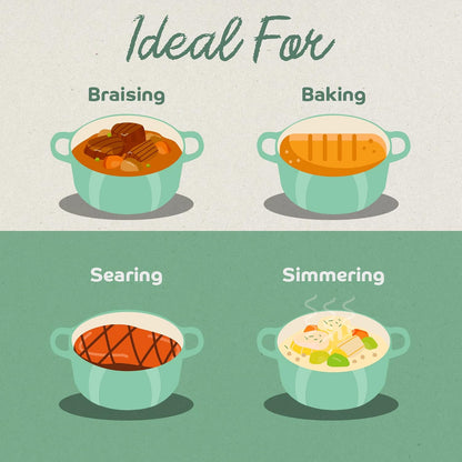 Enameled Cast Iron Dutch Oven, 6 Quarts, Light Green