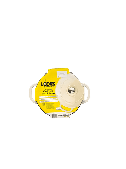 Cast Iron 5.5Qt Oyster White Enameled Dutch Oven