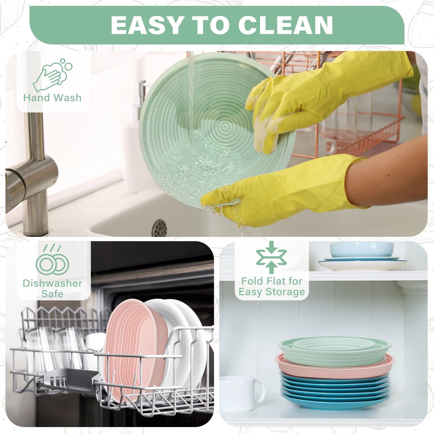 Silicone Banneton Bread Proofing Baskets W/Liners, 9" Round&10" Oval, Sourdough Starter Kit