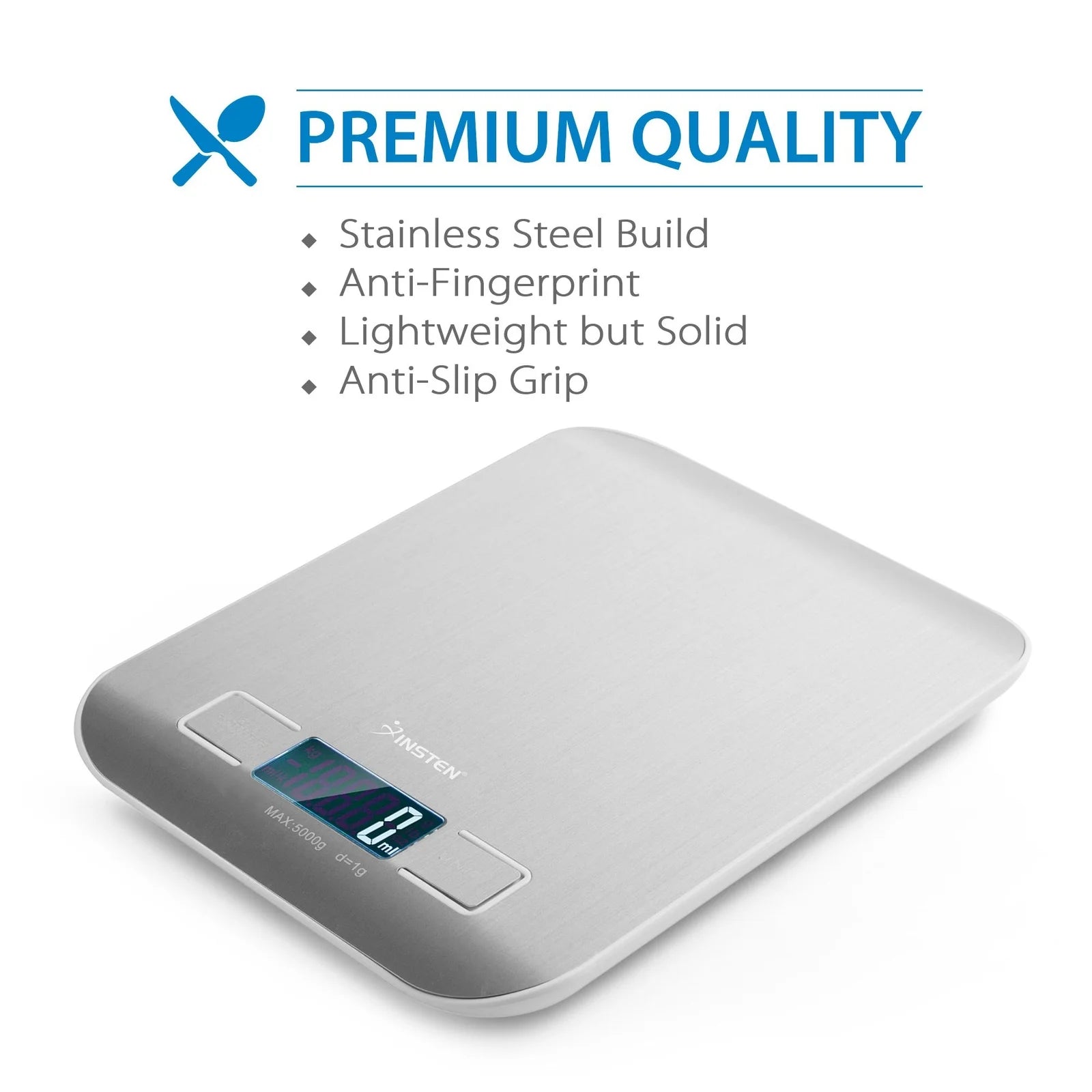 Digital Kitchen Scale , 1-5000G, Silver