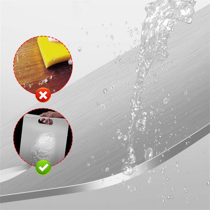 Titanium Cutting Boards Set of 3,Stainless Steel Cutting Boards for Kitchen,Double-Sided Food Grade Cutting Board,Cutting Meat,Cheese,Vegetable,Fruit